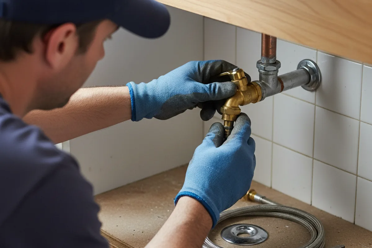 Shutoff valve and fitting work during Emergency Plumbing in Reseda